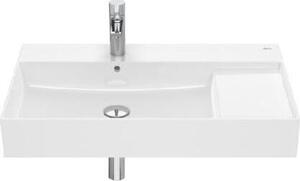 Roca Inspira - Lavabo 800x490 mm, con sfioratore, foro per rubinetto, bianco A32752B000