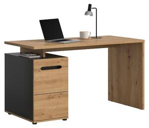 Xonox.home Scrivania Canu Basalto grigio/ imitazione Artisan L/A/P: 140x75x60 cm