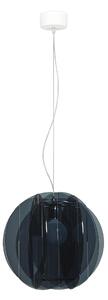 Sospensione in metacrilato Allegretta �22 cm con paralume rotondo grigio fum�