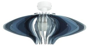 Plafoniera in metacrilato Grigio Fum� CIGNO � 52xh27 cm Struttura in metallo cromato verniciato bianco