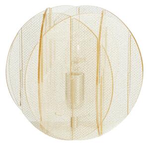 Lampada da tavolo, abat Jour, in metacrilato ALLEGRETTA 24x24xh26 cm con paralume colore textur Gold