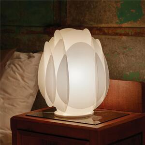 Lampada da Tavolo con filo da 1.60 mt FLORA petali in Sandylex base in acciaio �40xh51cm, kg.1,8 colore oropearl