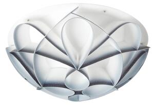 Plafoniera 4 luci con calotta Gin PMMA -GEMMA �70xh22 cm bianco perla sfumature grigio