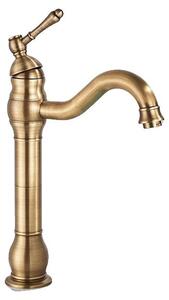 Miscelatore per lavabo, monocomando, montaggio a incasso, in ottone anticato di alta qualità