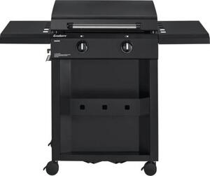 Barbecue a gas Planchagrill Enders AMARO a 2 fuochi, con ripiano, termometro integrato nel coperchio, tavolino laterale ribaltabile e griglia in acciaio inossidabile