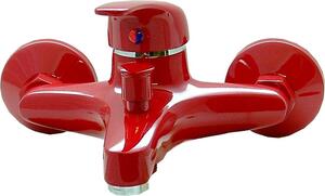 Miscelatore per vasca, rubinetteria da bagno, rubinetto, miscelatore per vasca, rosso