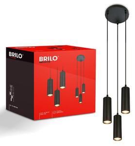 Briloner Lampada a sospensione LED regolabile in altezza Ø20x120 cm attacco GU10 max. 9W 3 luci nero - Sala da pranzo tavolo soggiorno