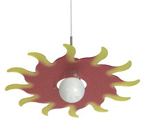 Lampada a sospensione in cristallo acrilico per camerette SOL �50xh 13 cm colore rosso