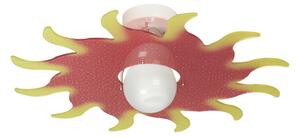 Plafoniera in cristallo acrilico per camerette SOL �50Xh 13 cm colore Rosso