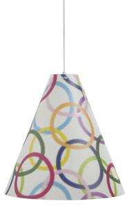 Lampada a sospensione per camerette DUOLI � 40xh 42 cm in multicolor decoro rings