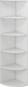 Libreria Vicco Fabienne Bianco 40 x 180 cm con 5 scomparti, Model 40275