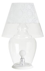 Lampada da terra per interno con paralume in Policarbonato trasparente ANGIPU' � 59xh 88 cm peso 7,5 kg Paralume in metacrilato opalino bianco