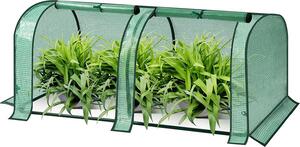 WOLTU Foil serra PE semitrasparente Serra per pomodori 130x60x50 cm 130 g/m², impermeabile resistente alle intemperie Colore: verde