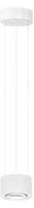 Lampada a sospensione Rotari, lente, downlight, bianco