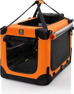 Maelson Soft Kennel arancione neon, 82 cm - trasportino pieghevole per cani