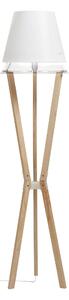 Lampada da TERRA Struttura in legno massello Frassino Lucio � 43xh 175 cm - 5,2 kG Paralume in Sandylex bianco trasparente