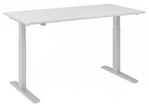 Scrivania regolabile in altezza XMKA | 2 motori | 120-180 cm | elettrica | grigia, colore telaio:argento, dimensioni piano d'appoggio:160 x 80 cm