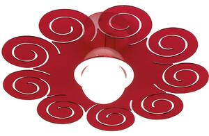 Plafoniera da soffitto diametro 45xh19.5 cm Riccy Emporium Rosso Trasparente