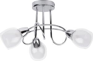 Rabalux 6081 Lampada da soffitto a 3 faretti Dave, E14, bianco-argento, rotonda, standard, ø410 mm