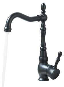 Miscelatore da cucina, da montare a soffitto, design moderno, colore nero