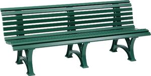 Panchina da giardino in plastica BORKUM 200 cm di BLOME, verde scuro