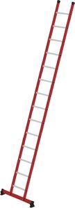 Scala a pioli in plastica MUNK in vetroresina/alluminio con traversa nivello® a 14 pioli