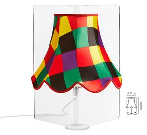 Lampada da tavolo Con paralume in cotone STELLA � 30xh50 cm con paralume fantasia arlecchino