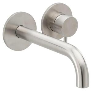 Herzbach DEEP iX Miscelatore da lavabo a parete, set di colori 210 mm, acciaio inossidabile