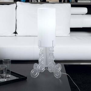 Lampada da tavolo 27x27xh60 cm TRUCIOLO grande lampadine Attacco 1xE27 Max 30W Bianco Satinato