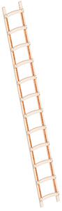 Layher 1046 Scala da carpentiere in legno a 12 pioli