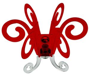 Lampada da terra Riccione Rosso Trasparente