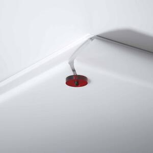Plafoniera 44x44xh14 cm QUANDRA piccola Lampadine Attacco 1xE27 max 30W Rosso Trasparente