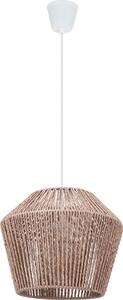 Lampada a sospensione in carta intrecciata Sauki brown
