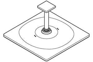 Grohe Rainshower - Soffione 310 Mono Cube 9,5 l/min, con braccio a soffitto, spazzolato Cool Sunrise 26566GN0