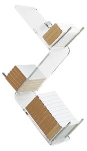 Libreria da Parete CLIO 45x19xh73 cm in metacrilato Trasparente