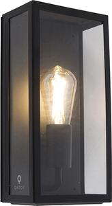 Lampada da esterno industriale nera IP44 con vetro Rotterdam