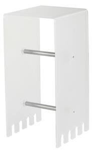 Sgabello ALTO In metacrilato satinato TRIONFO 33x33xh68 cm - Particolari in acciaio colore inox lucido