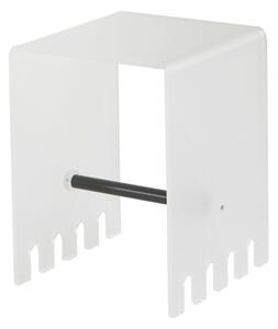 Sgabello BASSO In metacrilato Satinato h44 cm TRIONFO 33x33xh44 cm - Particolari in acciaio colore grigio
