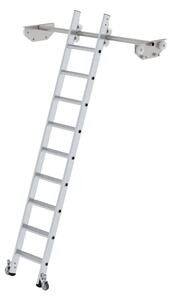 Scaletta mobile per scaffalatura doppia 9 gradini