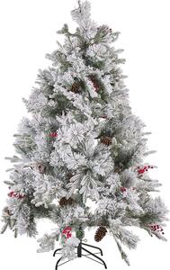 BELIANI Albero di Natale verde con neve artificiale bianca materiale sintetico 180 cm decorazione domestica in piante artificiali