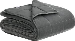 WOLTU Coperta terapeutica pesata per adulti, in microfibra, sensazione di cachemire, coperta pesata, grigio 200x230cm, 11kg
