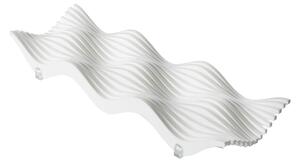 Centrotavola di forma rettangolare in metacrilato 45x15xh6 cm colore bianco
