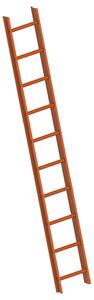 Layher 1051 Scala da tetto color rame, 10 pioli