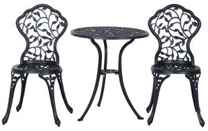 Set da esterno Outsunny, composto da tavolo da bistrot e 2 sedie, ideale per balconi