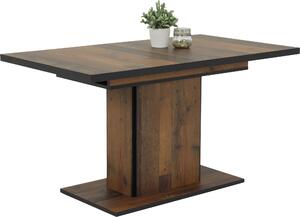 Tavolo da pranzo Ariana I - Oldwood/nero - allungabile - dimensioni 120-160 x 80 x 76 cm