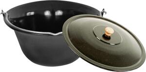 Bollitore per gulasch con coperchio 22 litri Grillplanet® "Black Edition"