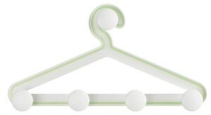 Appendiabiti da Parete in metacrilato satinato PIO 49x4xh27 cm pomelli in ABS bianchi