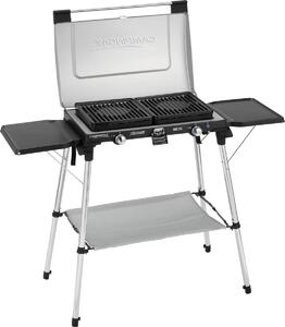 Fornello Campingaz a 2 fuochi 600-SG, con piastre grill e rastrelliera