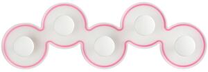 Appendiabiti da Parete in metacrilato satinato BUBBLE 52x4xh17 cm pomelli in ABS bianchi