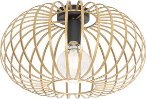 QAZQA - Lampada da soffitto di design | Lampada da soffitto | Lampada | Lampada dorata | Ottone 39 cm - Johanna | Soggiorno | Camera da letto - Acciaio rotonda - Compatibile con LED E27